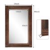 Solid Wood Frame Flat Bathroom Mirror-Middel