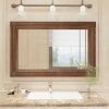 Solid Wood Frame Flat Bathroom Mirror-Middel