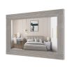 Solid Wood Frame Flat Bathroom Mirror-Middel