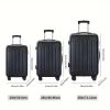 3-Piece Luggage Set - Durable Plastic Hardshell Suitcases with Spinner Rolling System, Expandable Travel Trolley Cases for Vacation, Business