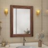 Solid Wood Frame Flat Bathroom Mirror-Small